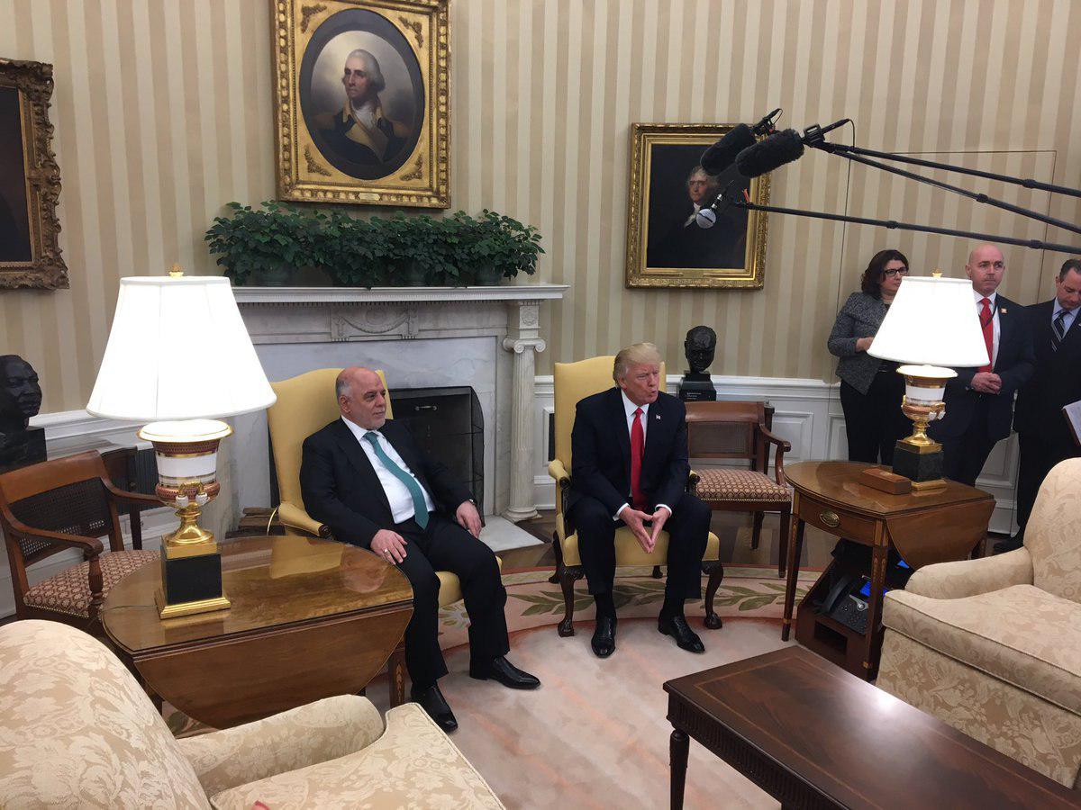 دیدار نخست وزیر عراق و ترامپ در کاخ سفید (عکس)