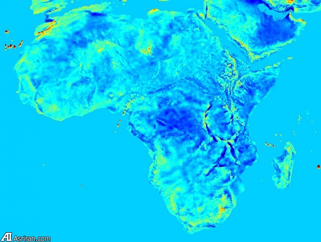 مشاهده میزان نیروی گرانش سیاره زمین در نقشه‌هایی رنگارنگ