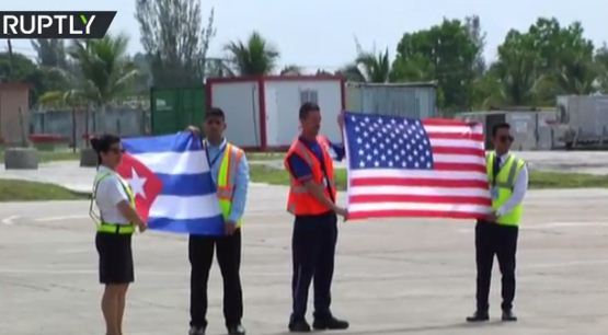 آغاز پرواز مسافربری میان آمریکا و کوبا بعد از 55 سال (+فیلم)