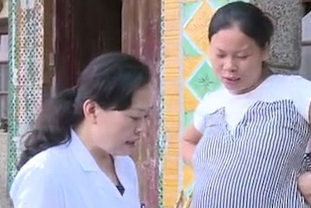 زن حامله عجیب در چین (+عکس)