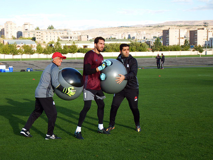 تمرینات تیم ملی ایران در ارمنستان(عکس)