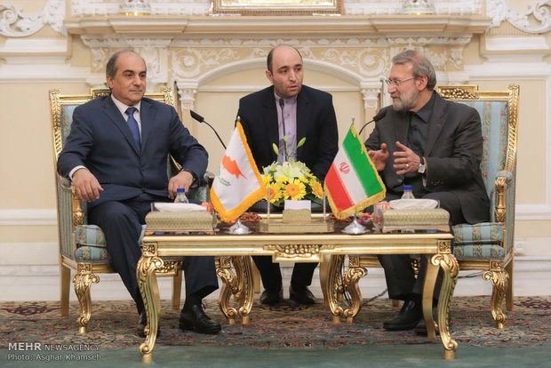 دیدار علی لاریجانی با رییس مجلس نمایندگان قبرس (+عکس)