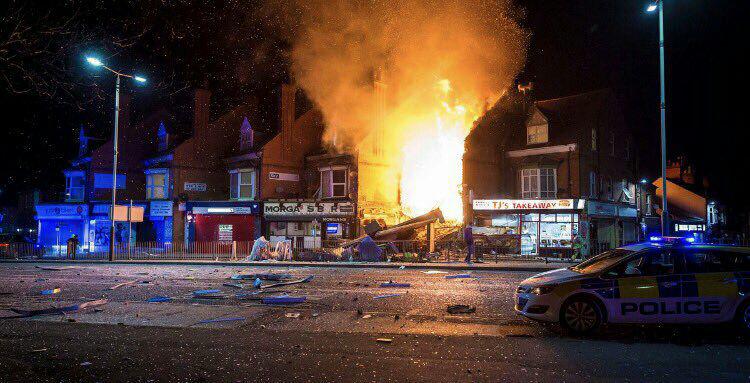 وقوع انفجاری مهیب در شهر &laquo;لستر&raquo; انگلیس (+عکس)