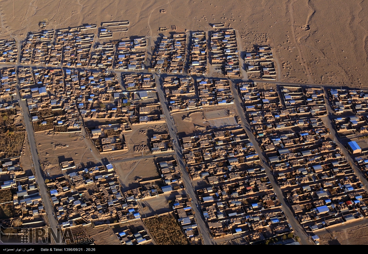 تصاویر هوایی از منطقه زلزله زده هجدک کرمان