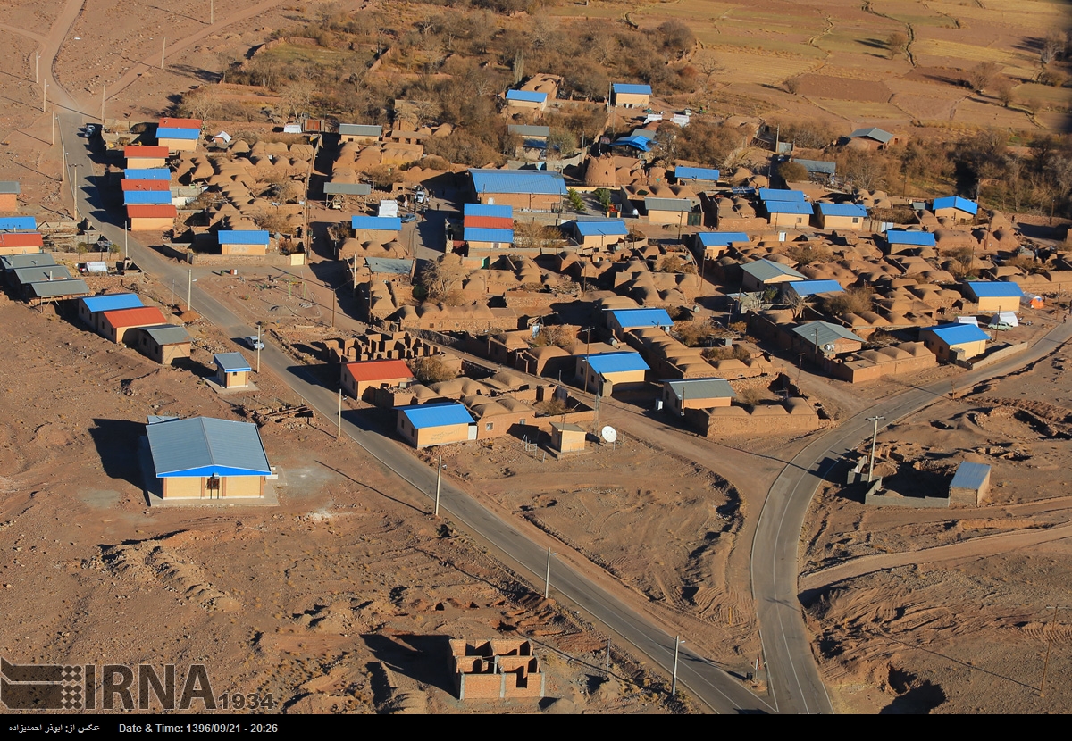 تصاویر هوایی از منطقه زلزله زده هجدک کرمان