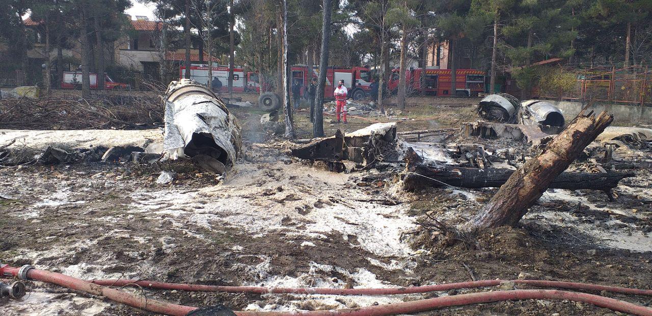 گزارش تصویری از سقوط هواپیما در نزدیکی کرج