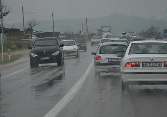 ترافیک سنگین در جاده&zwnj;های منتهی به شمال کشور