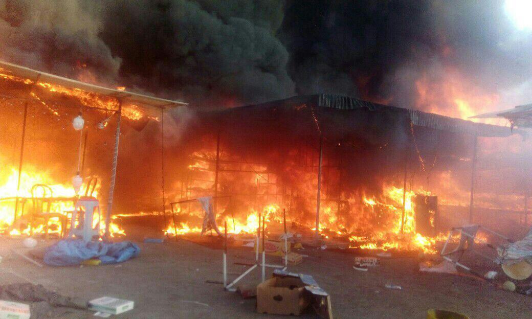 حریق در بازار روز گلشهر کرج/ حادثه 4 مصدوم بر جای گذاشت (+ عکس)