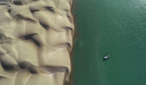 عکس هوایی شگفت انگیز از ساحل چابهار