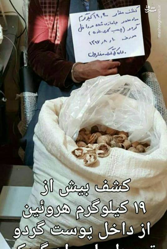 جاسازی هروئین در پوست گردو (عکس)