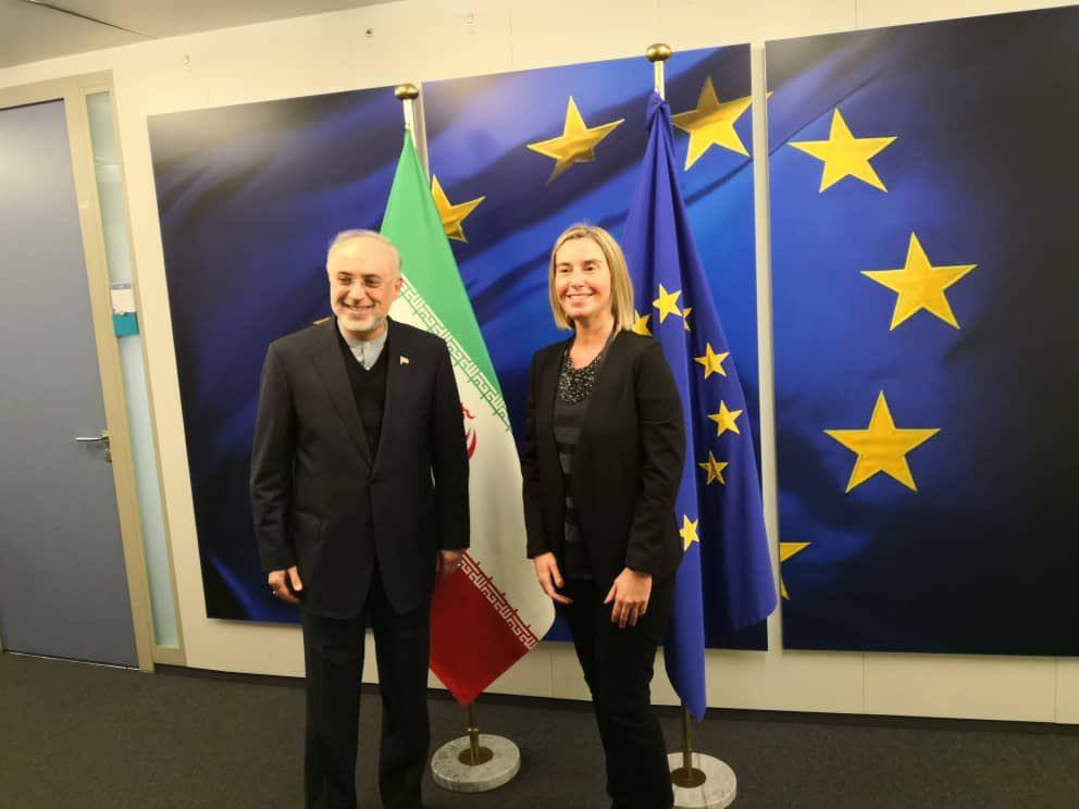 دیدار صالحی و موگرینی در بروکسل (عکس)