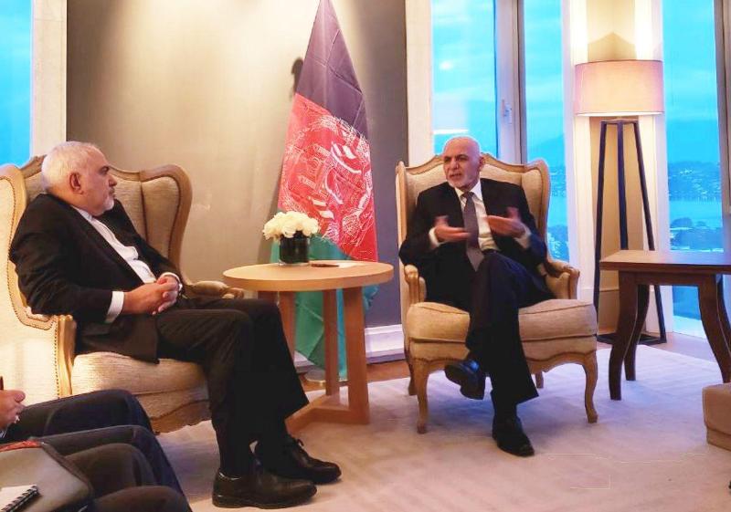 دیدار ظریف و رئیس جمهور افغانستان در ژنو (عکس)