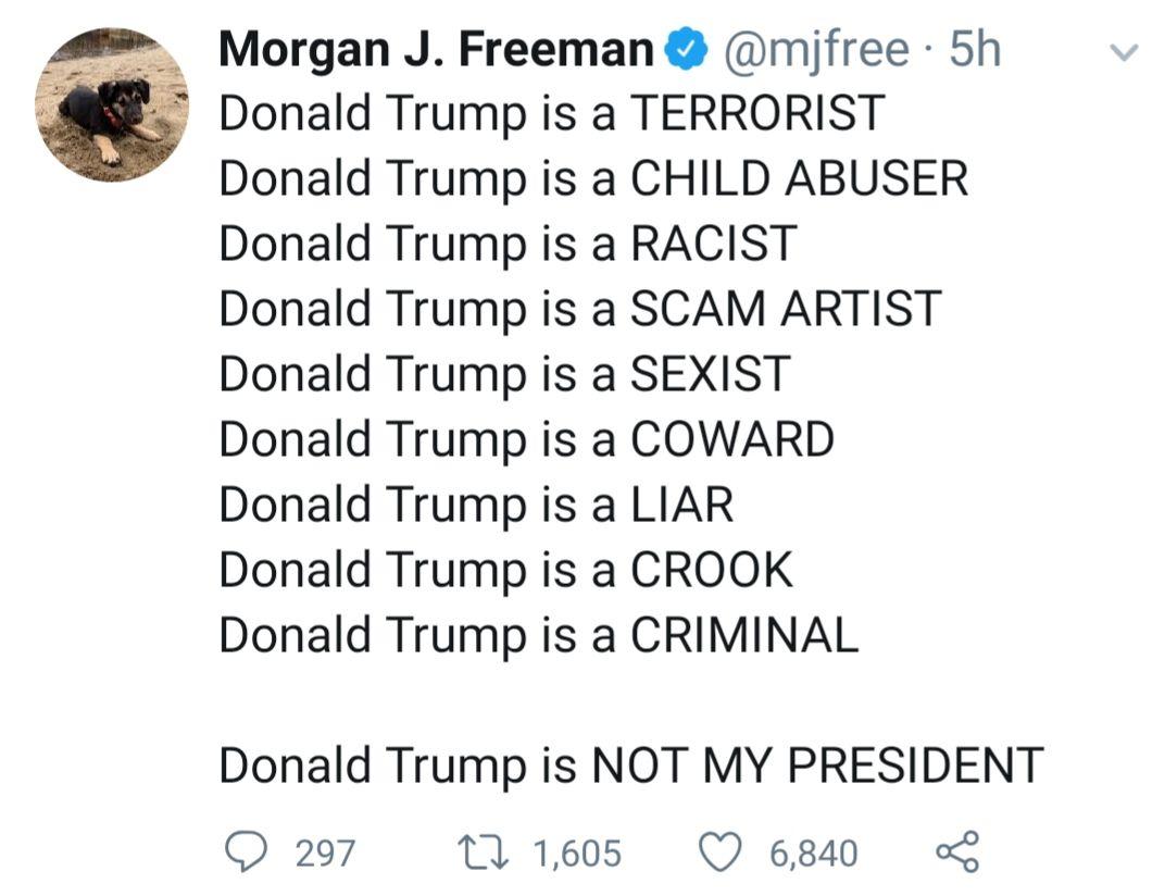 توئیت مورگان فریمن
