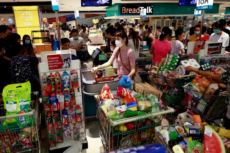 صندوق های شلوغ سوپر مارکت در فیلیپین
