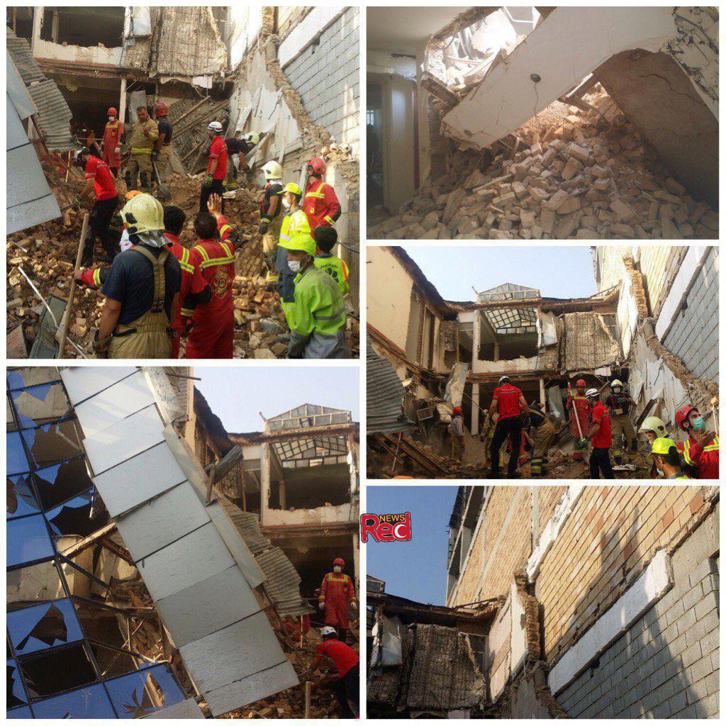 3 کشته در ریزش ساختمانی در تهران (+عکس)