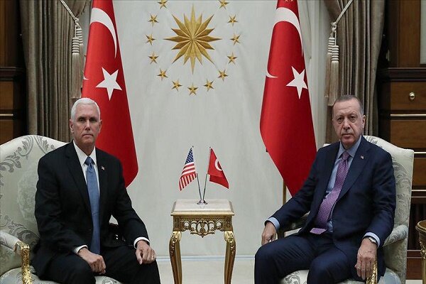 دیدار &laquo;مایک پنس&raquo; و &laquo;رجب طیب اردوغان&raquo; در آنکارا