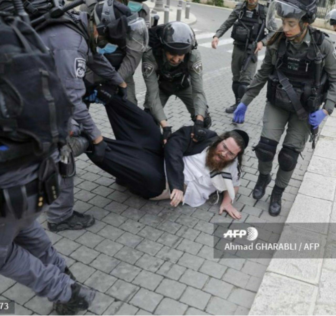 درگیری پلیس اسرائیل با یهودیان افراطی بر سر مقررات کرونا