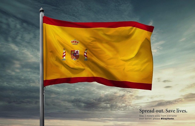 تاکید بر رعایت فاصله عمومی در برخی پرچم های جهان