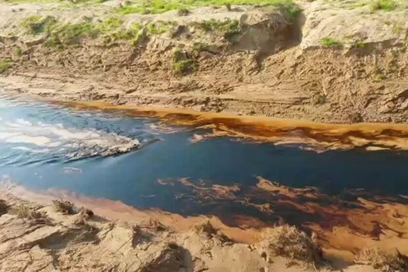 آلودگی در ساحل خلیج فارس/ نشت نفت در رودخانه «بهون» گناوه