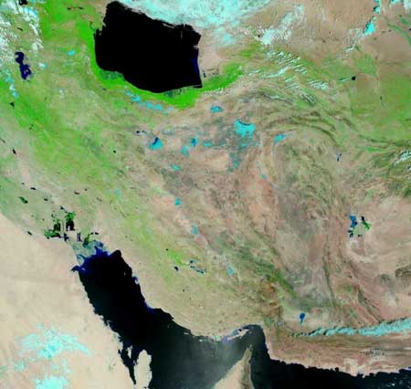 عکس سازمان فضایی آمریکا از بهار ایران
