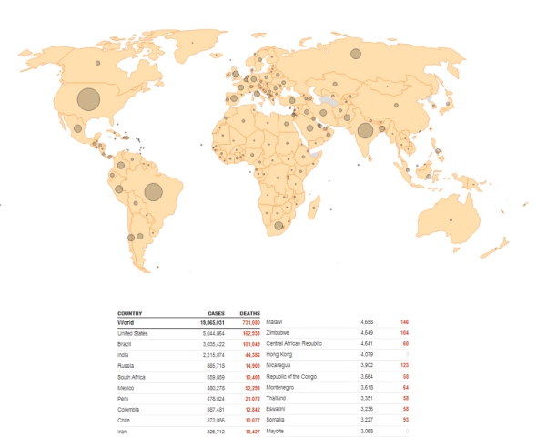 جایگاه ایران در نقشه جهانی ویروس کرونا (+نقشه)