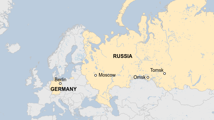 موقعیت چند شهر اومسک تومسک و مسکو روی نقشه