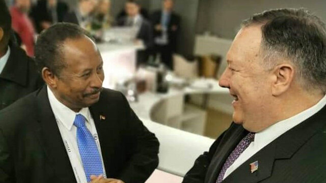 نخست‌وزیر سودان و پمپئو