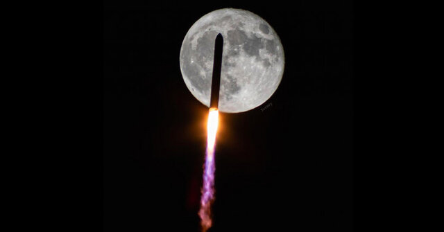 پرواز یک موشک از مقابل ماه/ برای اولین بار در چند دهه گذشته
