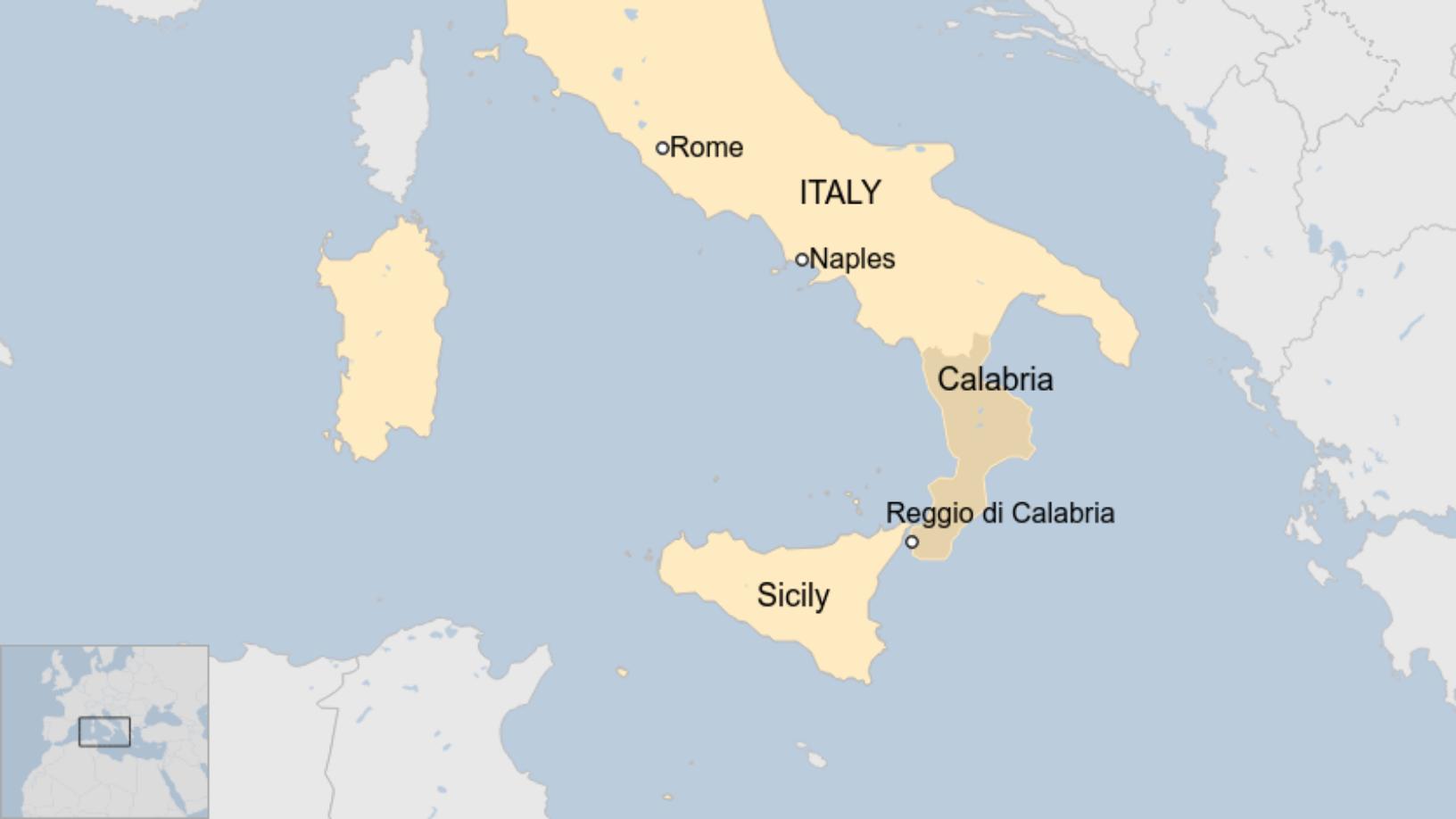 موقعتی کالابریا جنوب ایتالیا