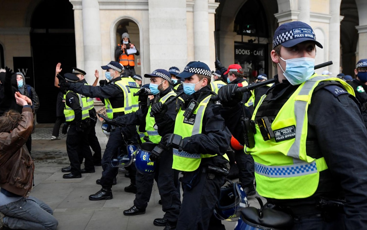 تظاهرات علیه لایحه جدید پلیس در بریتانیا