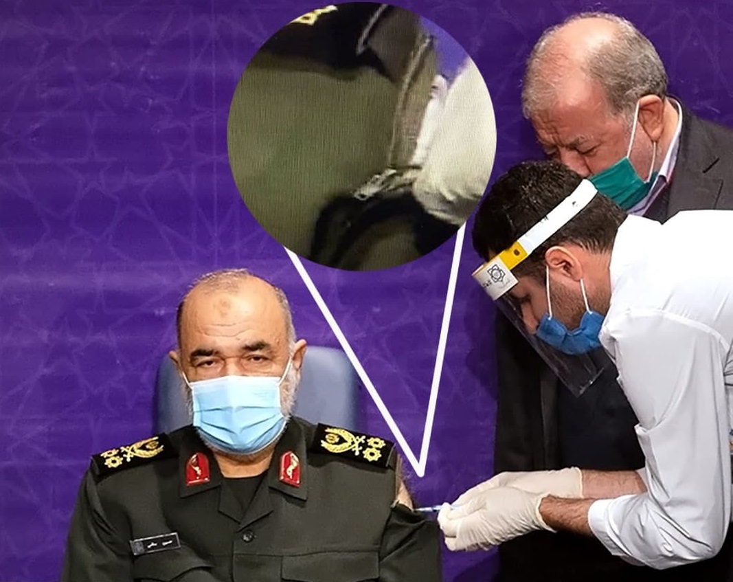 ماجرای لباس فرمانده سپاه هنگام تزریق واکسن