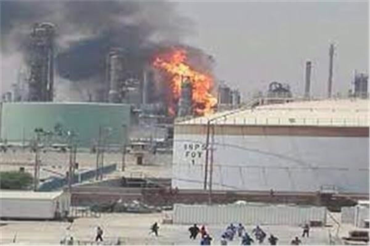 آتش سوزی در پالایشگاه الاحمدی کویت