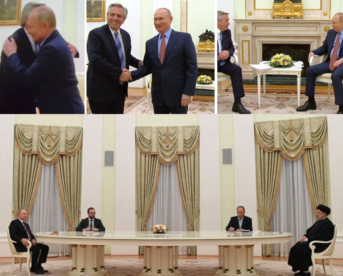 عکس های مقایسه ای دیدار پوتین با رؤسای جمهور ایران و آرژانتین/ مسوولان ایرانی باید به اتهام ترک فعل محاکمه شوند