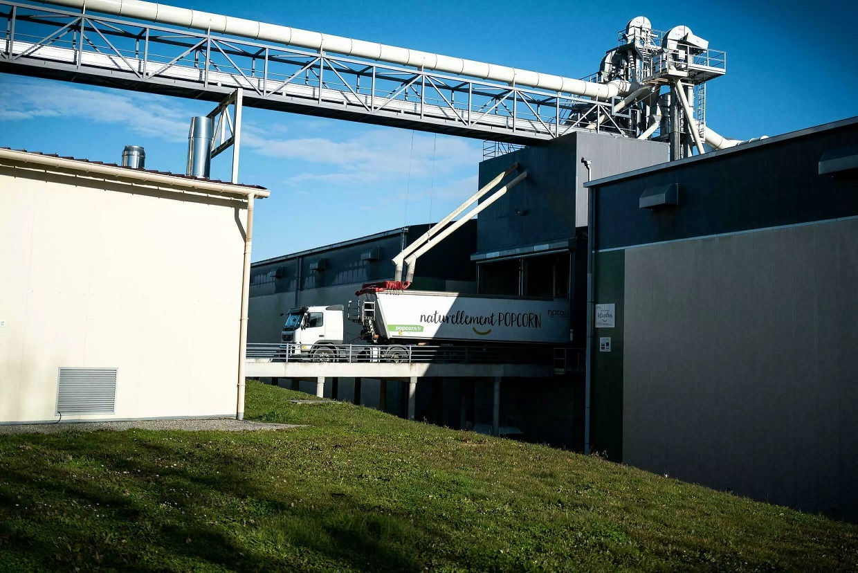 کارخانه تولید ذرت پاپ کورن در فرانسه