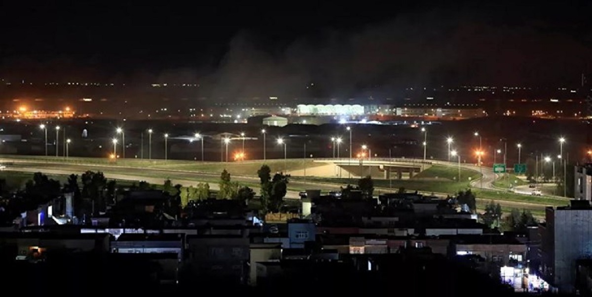 حمله موشکی به پایگاه نظامی آمریکا در اربیل (+فیلم و عکس)