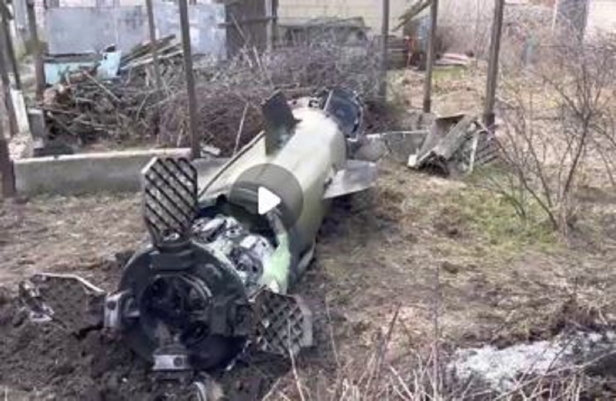 سقوط موشک اوکراینی بعد از هدفگیری توسط پدافند روسی (فیلم)