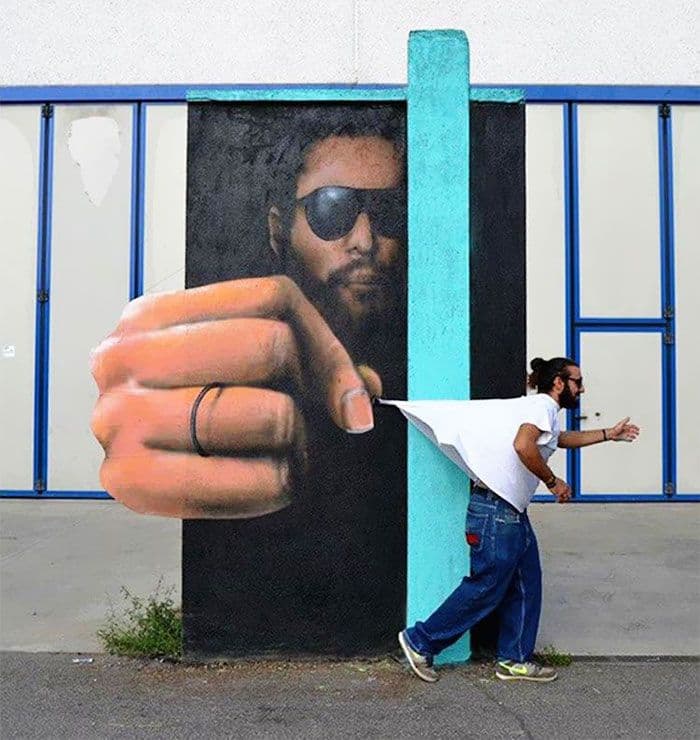 نقاشی دیواری هنرمند ایتالیایی (+عکس)