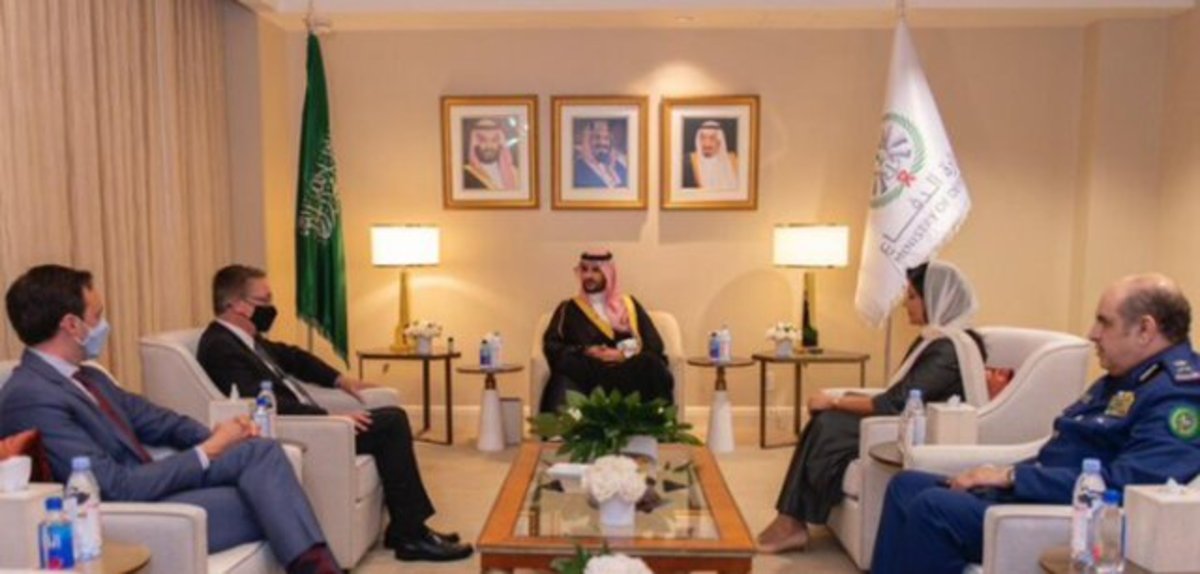 دیدار وزیر خارجه آمریکا با معاون وزیر دفاع عربستان