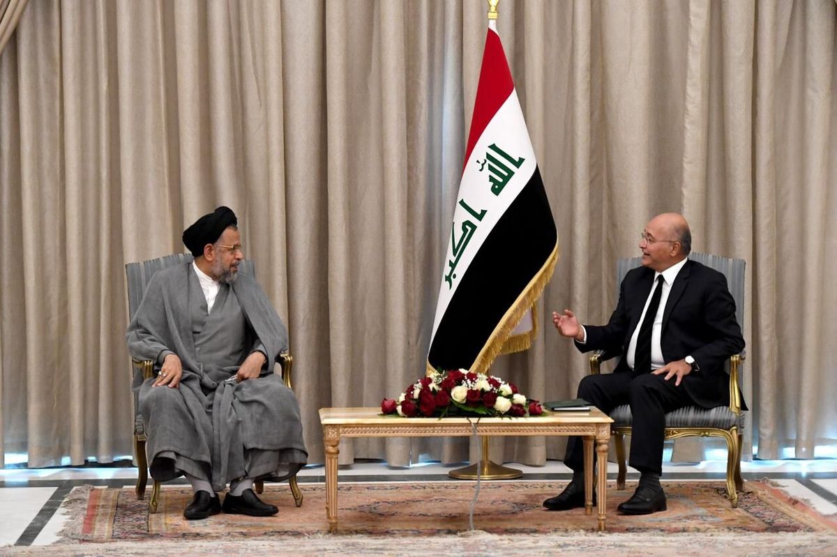 دیدار وزیر اطلاعات با رئیس جمهور عراق (عکس)