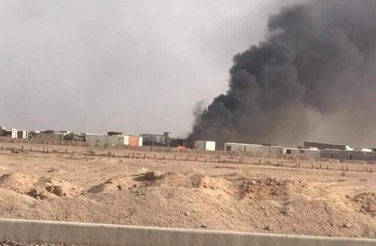 وقوع انفجار در انبار مهمات در نجف در پی حمله پهپادی