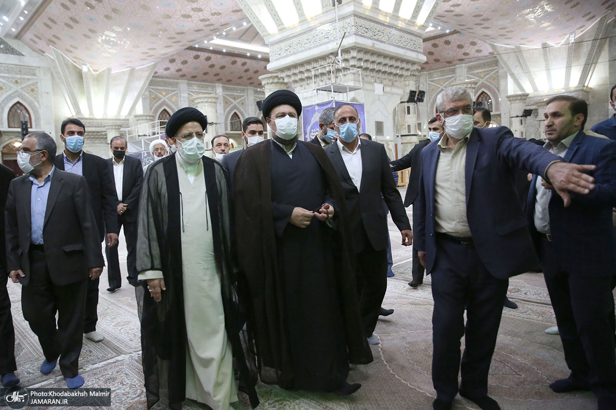 بخشی از زیارتنامه امام خمینی که در حضور رئیسی خوانده شد (فیلم)