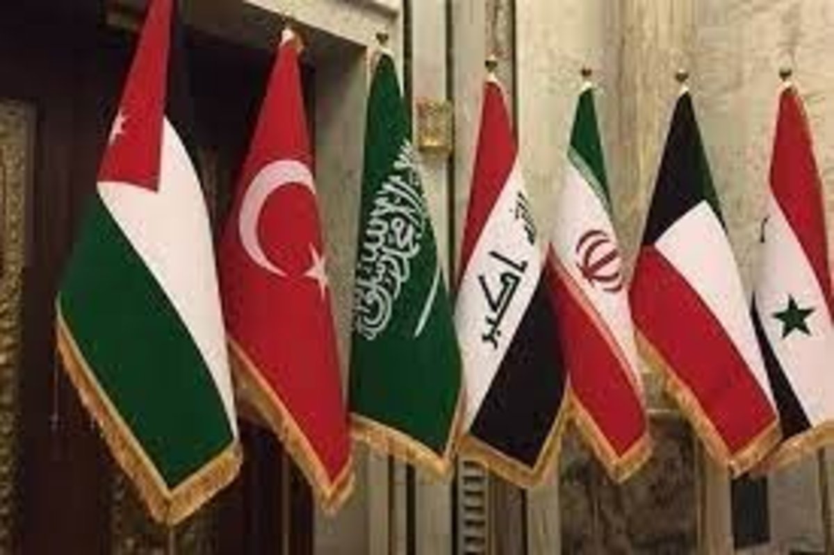 عکس یادگاری سران کشورها و هیات های شرکت کننده در نشست بغداد (فیلم)