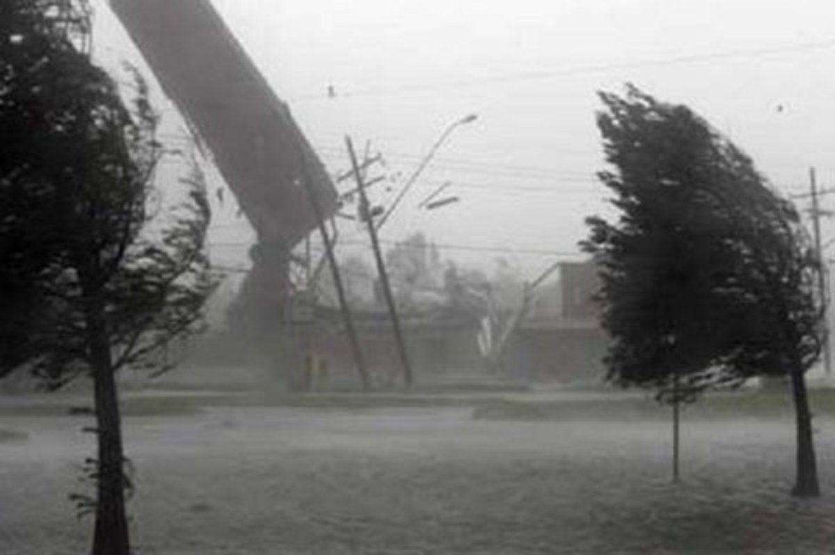 سقوط درخت روی پژو پارس به علت طوفان در گرگان (فیلم)
