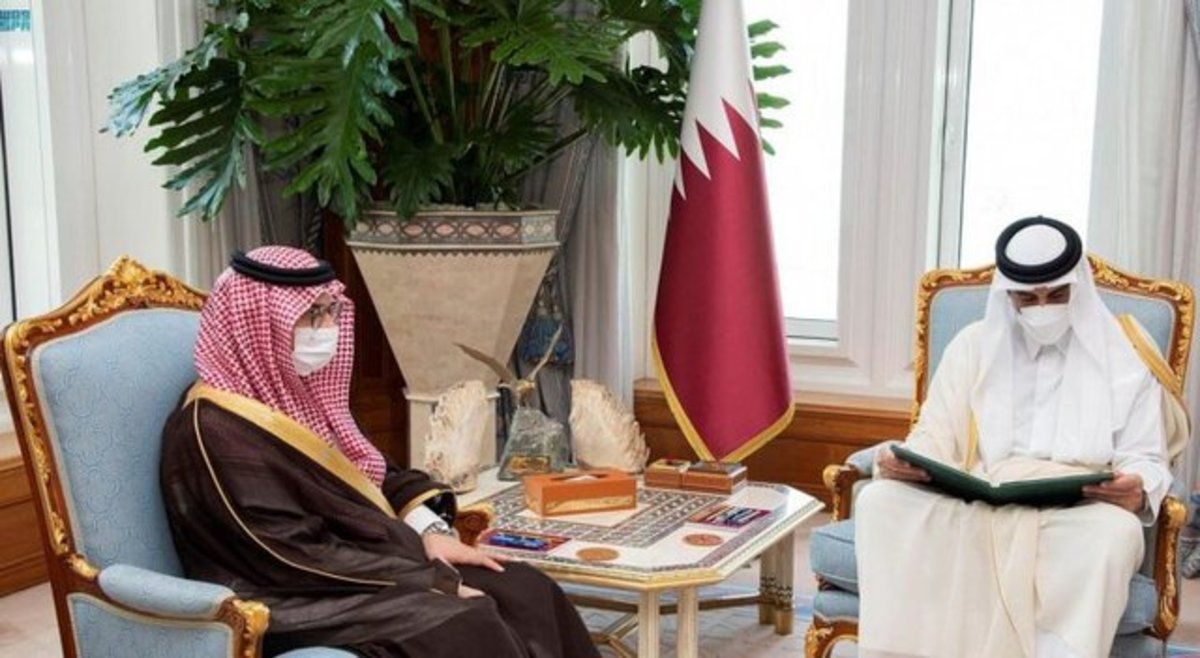 ولیعهد عربستان برای امیر قطر پیام فرستاد