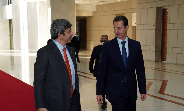 اولین سفر وزیر خارجه امارات به سوریه و دیدار با بشار اسد بعد از 10 سال