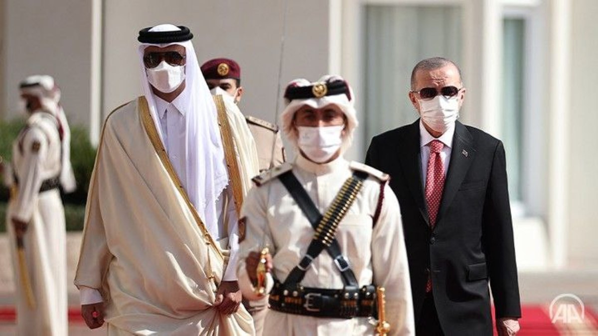 استقبال از اردوغان در قطر (فیلم)