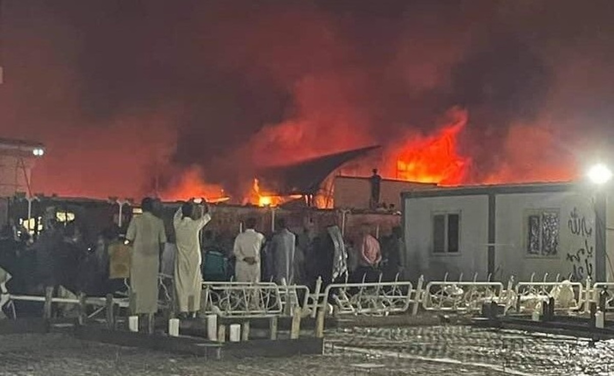 آتش سوزی در یکی از بیمارستان های کربلا