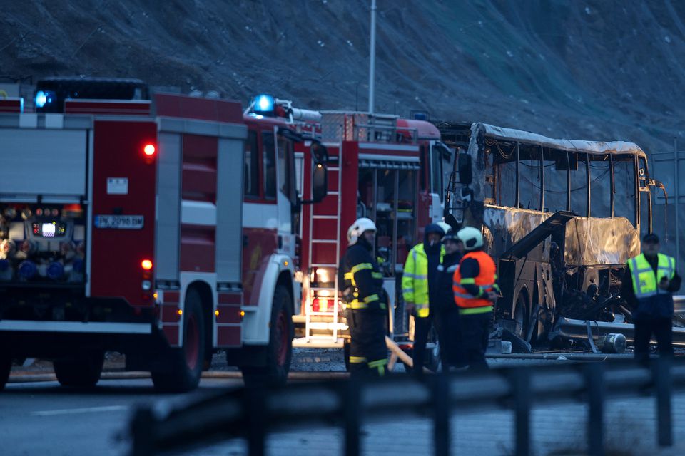 سوختن یک اتوبوس در بلغارستان/ 45 کشته