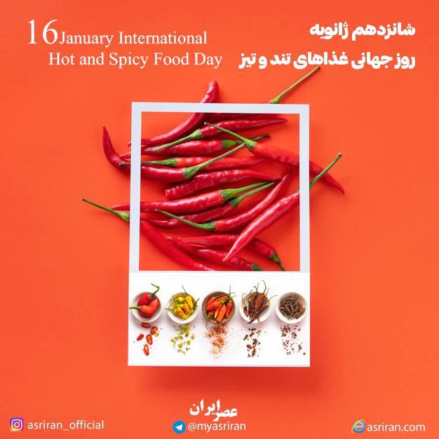 16 ژانویه روز غذاهای تند (اینفوگرافیک)