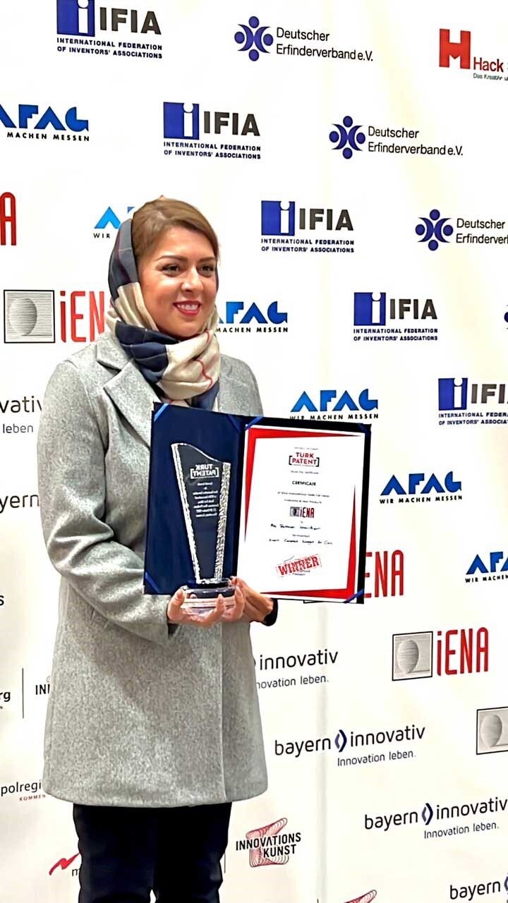 بهاره شریفیون؛ کسب مدال طلا و 2 جایزه ویژه دیگر از نمایشگاه نورنبرگ آلمان، IENA 2022 بهاره شریفیون؛ کسب مدال طلا و 2 جایزه ویژه دیگر از نمایشگاه نورنبرگ آلمان، IENA 2022